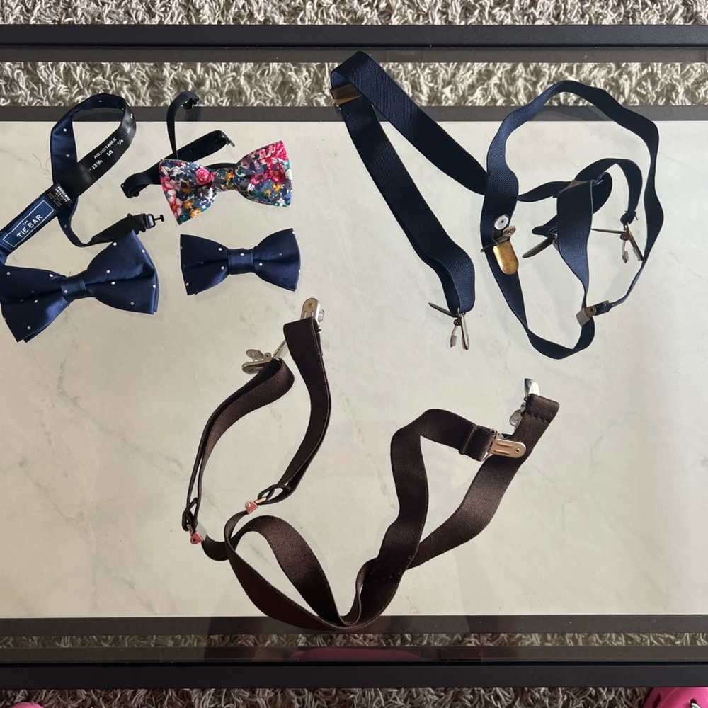 Boys Bow Ties and 2 suspenders